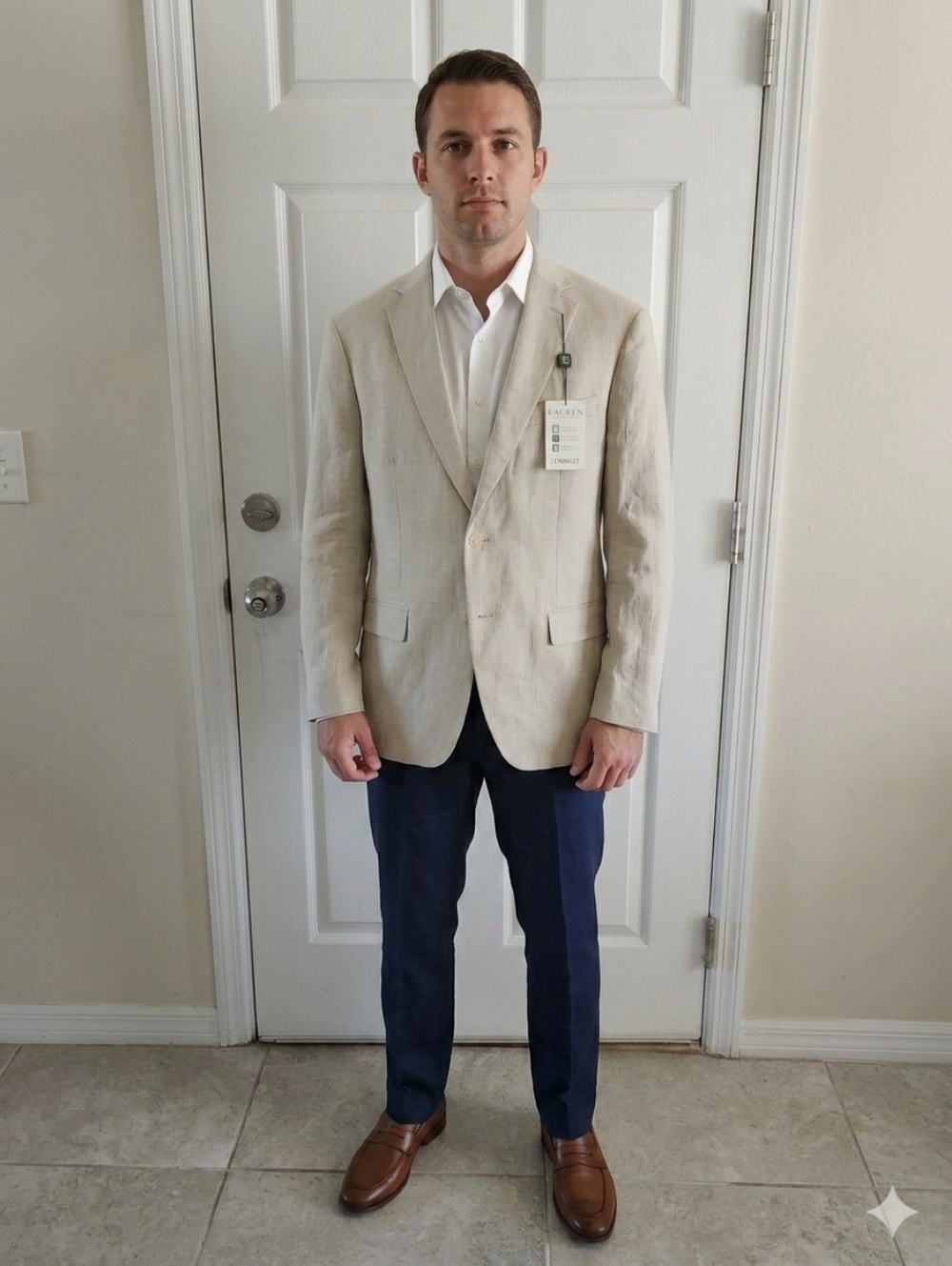 Ralph Lauren Light Beige Linen Blazer